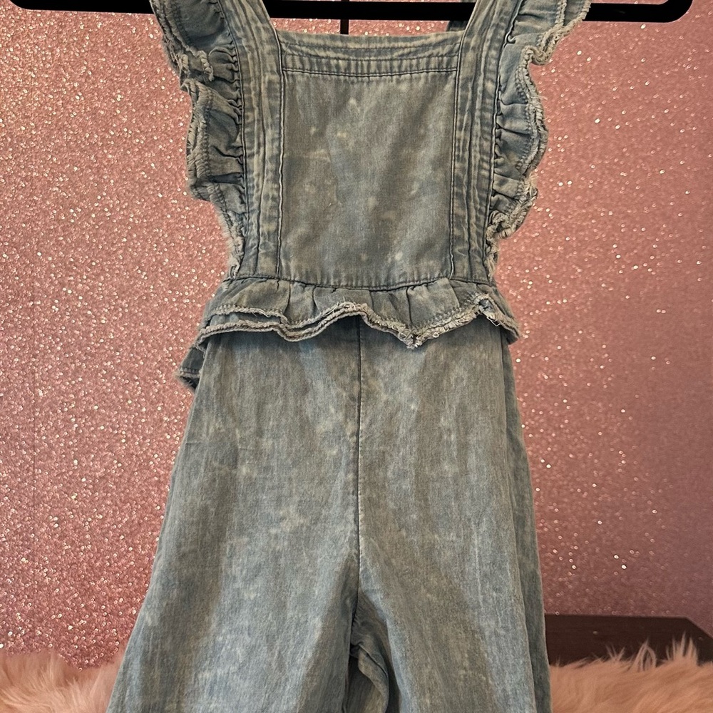 Wonder Nation Ruffled Denim Kids One Piece